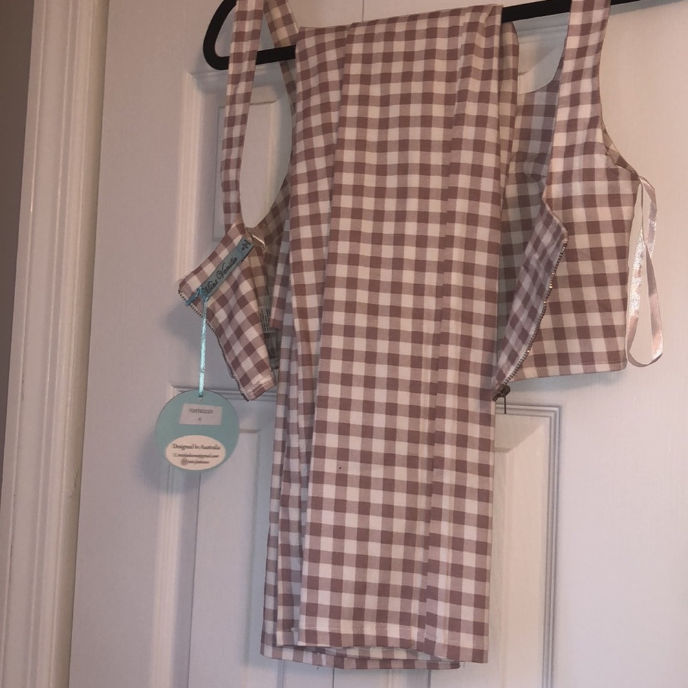 Verge girl matching gingham set size 6 - Picture 2 of 3